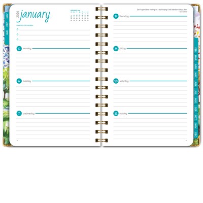 2026 Global Printed Products Tree Seasons 5.5" x 8" Weekly & Monthly Planner, Paperboard Cover (NRY26-58-20)