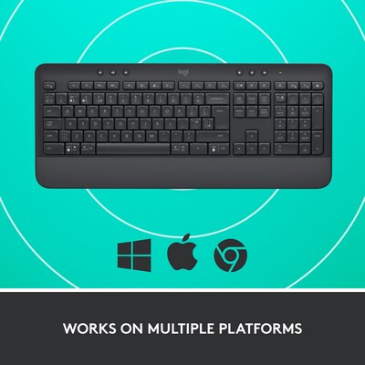 Logitech Signature K650 Comfort Full-Size Wireless Keyboard, Graphite (920-010908)