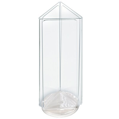 Azar Displays 4" x 10" Three-Sided Revolving Sign and Menu Holder, Top Loading, White Acrylic (193728-WHT)