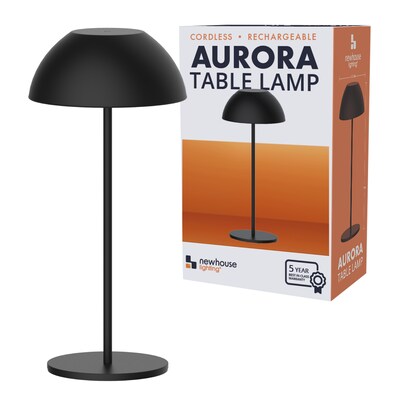 Newhouse Lighting Aurora Cordless and Rechargeable Table Lamp, Black (NHTL-AU-BLK)