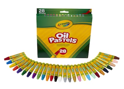 Crayola Oil Pastels, Assorted Colors, 28/Box (52-4628)