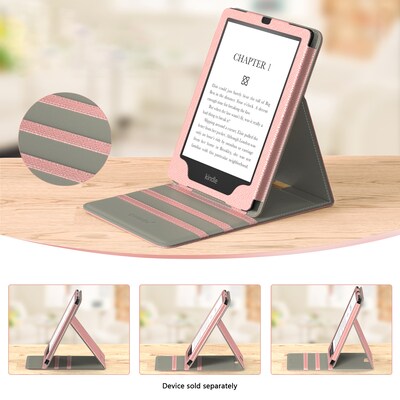 SaharaCase Indy Series TPU 7" Vertical Folio Case for Amazon Kindle Paperwhite & Colorsoft, Pink (TB00436)