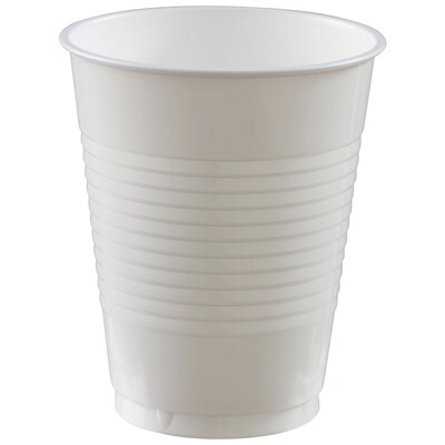 Party City Plastic Cup, 18 oz., White, 50 Cups/Pack (AM431754-08-ST)