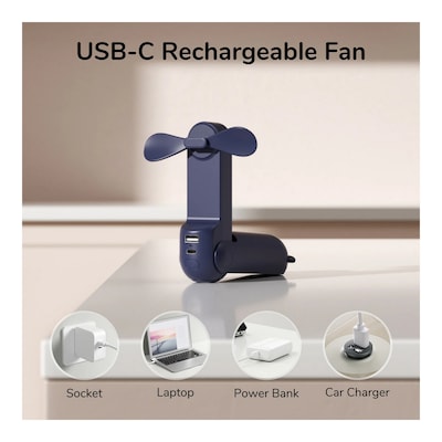 JisuLife Handheld Fan, Pink (FHL08ROPK-KIT-2)