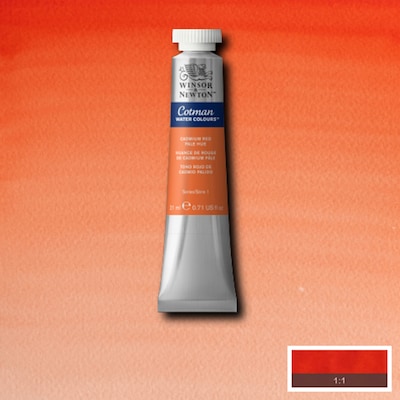 Winsor & Newton Watercolor Paint Tube, Cadmium Red Pale Hue (WNX0308103)