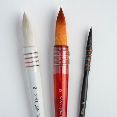Silver Brush Atelier Quill Brushes, 3/Pack (SLVQL5359)