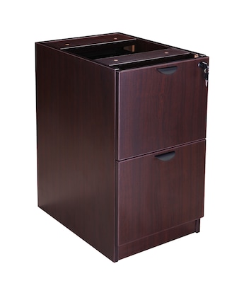 Boss Office Products 66" Desk with Box/Box/File Pedestal and File/File Pedestal, Mahogany (GROUPA22-M)
