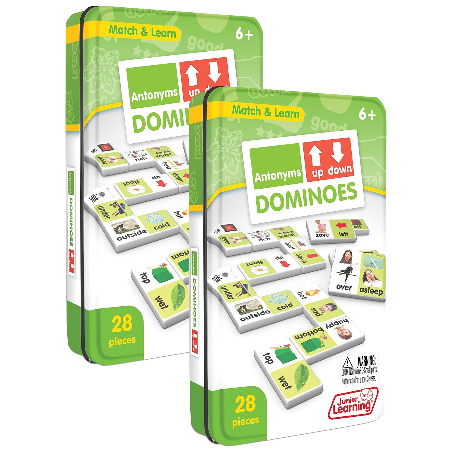 Junior Learning Antonyms Match & Learn Dominoes, Pack of 2 (JRL666-2)