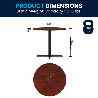 Flash Furniture 36" Round Conference Table, Cherry (GCMBLK15CHR)