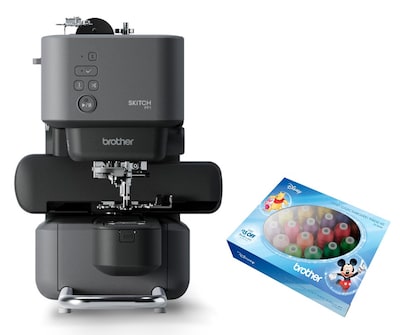 Brother Skitch Embroidery Sewing Machine with Embroidery Thread Set, Single-Needle (PP1ETP-STP)