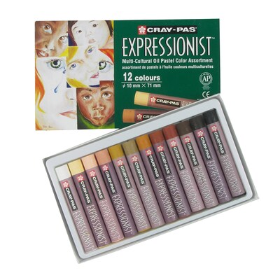 Sakura Cray-Pas Expressionist Oil Pastels, Skin Tone Assorted Colors, 12/Set, 3 Sets/Bundle (SAKXLP1