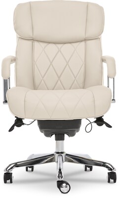 La-Z-Boy Sutherland Ergonomic Bonded Leather Swivel Computer and Desk Chair, Ivory (CHR10048C)