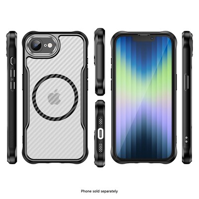 SaharaCase Venture Series MagSafe Phone Case for iPhone 16e, Shock Absorbing, Scorpion Black (CP00821)