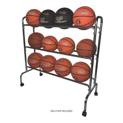 Champion Sports Portable Ball Rack, 3 Tier