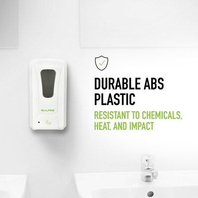 Alpine Industries Universal Wall Mounted Automatic Hand Sanitizer Dispenser, White (430-L)