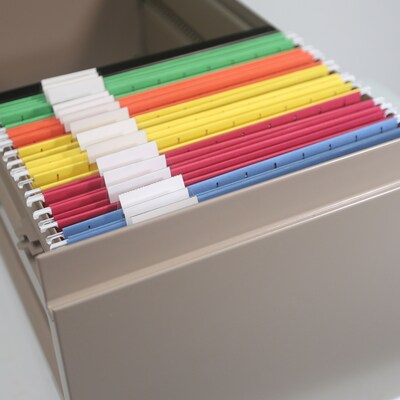 Smead Hanging File Folders, 1/5-Cut Tab, Letter Size, Assorted Colors, 25/Box (64059)