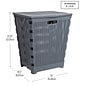 Mind Reader 16.11-Gallon Collapsible Hamper with Lid, Plastic, Gray (FOLHAMP61-GRY)