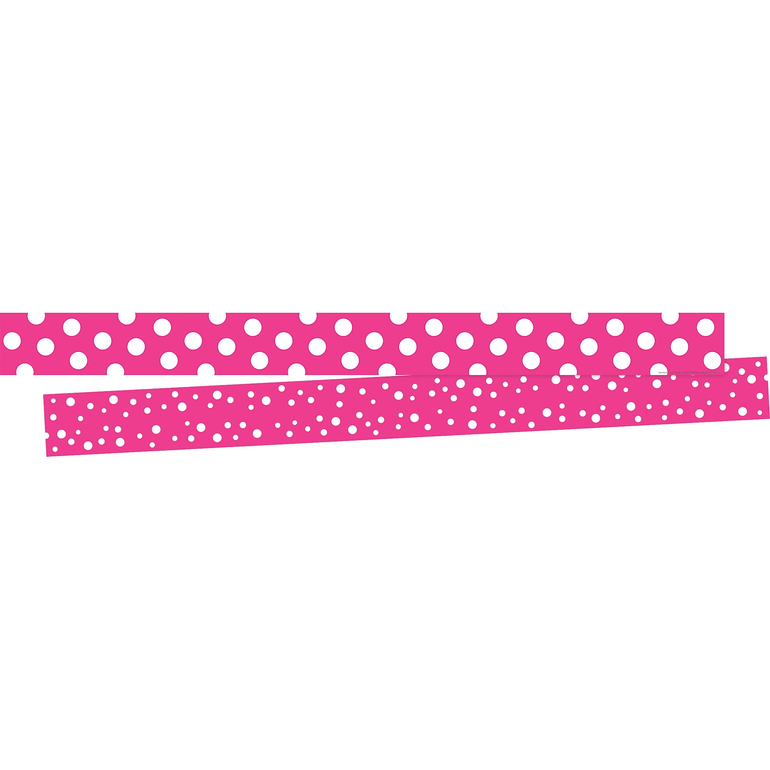 Barker Creek Double-Sided Border, 35 x 3, Dot to Dot Hot Pink, 24/Pack (4439)