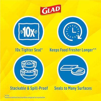 Glad Press'n Seal Plastic Food Wrap, 70 Sq. Ft. Roll, 12 Boxes/Carton (70441)