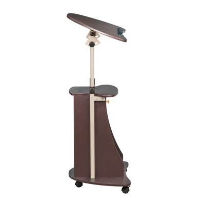 Techni Mobili 22"W Manual Adjustable Standing Laptop Cart, Chocolate (RTA-B005-CH36)