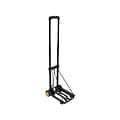 Mount-It! Folding Luggage Cart and Dolly, 77 lb. Capacity, Black/Yellow (MI-912)