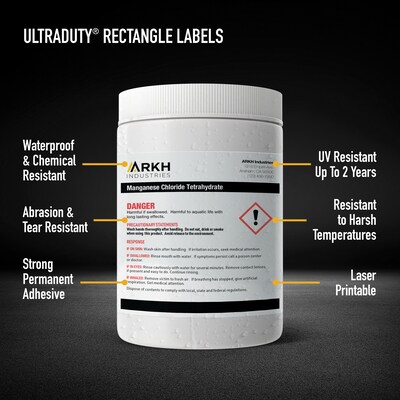 Avery Laser UltraDuty GHS Labels, 3 1/3 x 4, White, 150 Labels/Pack (97188)