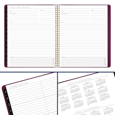 2026 AT-A-GLANCE Contemporary 9" x 11" Monthly Planner, Faux Leather Cover, Purple (70-250X-14-26)