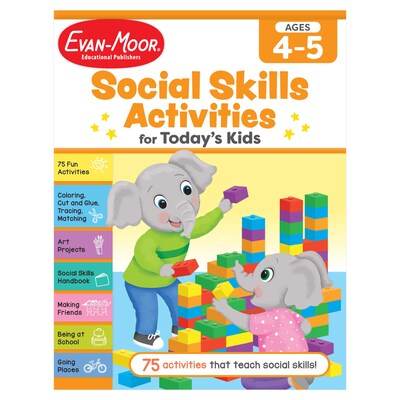 Evan-Moor Making Friends & Social Skills Bundle, Grade PreK Workbook, 2 Books/Set (EMC6277)