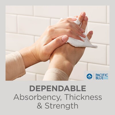 Pacific Blue Basic Recycled Single Fold Paper Towels, 1-ply, Brown, 250 Sheets/Pack, 16 Packs/Carton (23504)