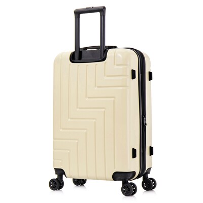DUKAP Zahav 25.78" Hardside Suitcase, 4-Wheeled Spinner, TSA Checkpoint Friendly, Sand (DKZAH00M-SAN)