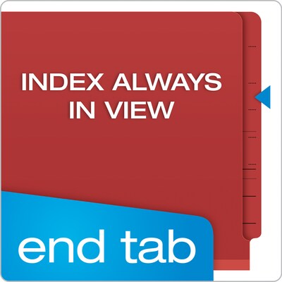 Pendaflex Classification Folder, 1-Dividers, 1 3/8 Expansion, Letter Size, Red, 10/Box (H1150R)