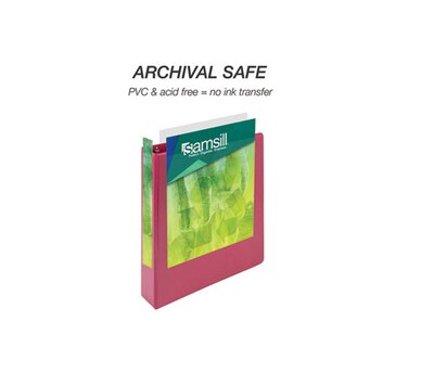 Samsill Earth's Choice 1.5" 3-Ring View Binder, Pink, 2/Pack (SAMMP286576)