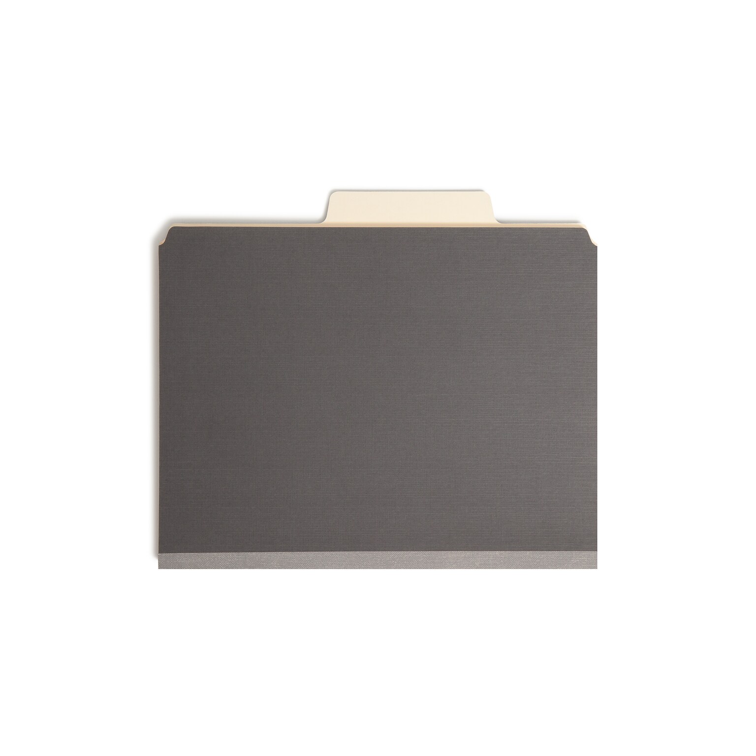 Smead SuperTab Recycled Heavy Duty Classification Folder, 2-Dividers, 2 Expansion, Letter Size, Dark Gray, 10/Box (14011)