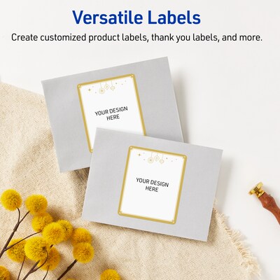 Avery Rectangle Multipurpose Labels, 4" x 3-1/3", White, 40/Pack (19479370530)