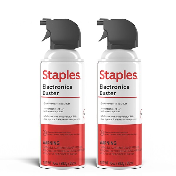 Staples® Electronics Air Duster, 10 oz., 2/Pack (SPL10ENFR-2) | Quill.com