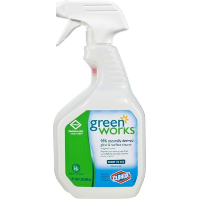 Clorox Commercial Solutions® Green Works® Glass & Surface Cleaner Spray, Original, 32 Ounces (00459)