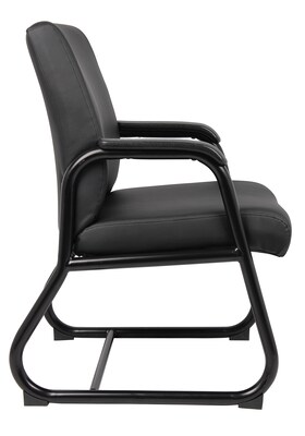 Boss Office Products Vinyl Guest Chair, Black (B709)