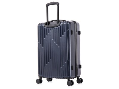 InUSA Drip 24" Hardside Suitcase, 4-Wheeled Spinner, TSA Checkpoint Friendly, Blue (IUDRI00M-BLU)