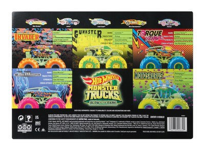 Hot Wheels Monster Trucks Glow in the Dark Collection, Assorted Colors (HCB57)