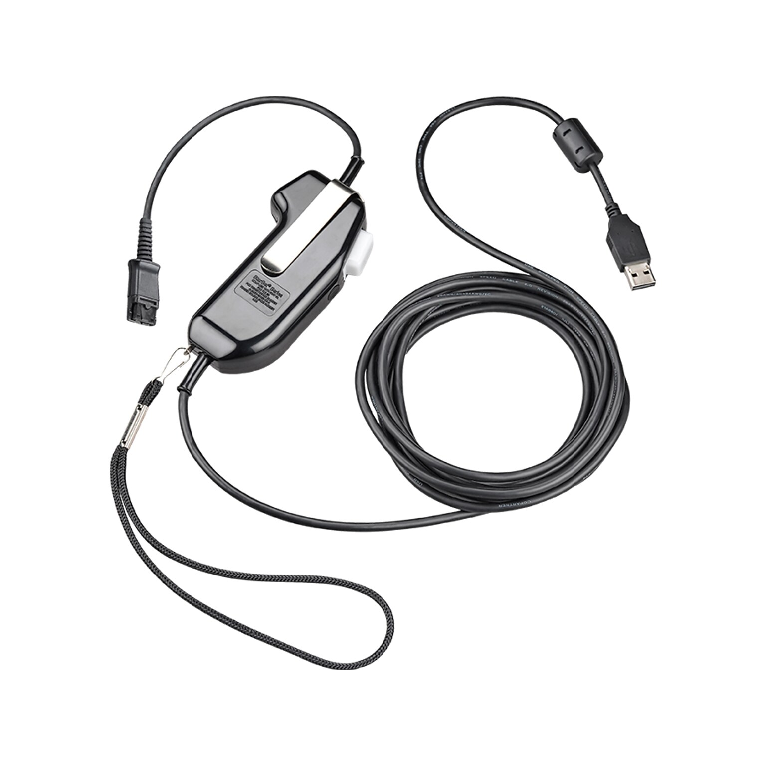 Poly SHS 2626-13 Monaural PTT Secure Voice Attachment, USB-A - Quick Disconnect (8K7N0AA#AC3)