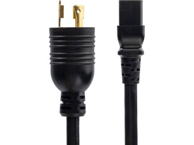 StarTech 6 Twist-Lock NEMA L6-20P to C19 Power Cable, male to Female, Black (ZA16-2600-POWER-CORD)