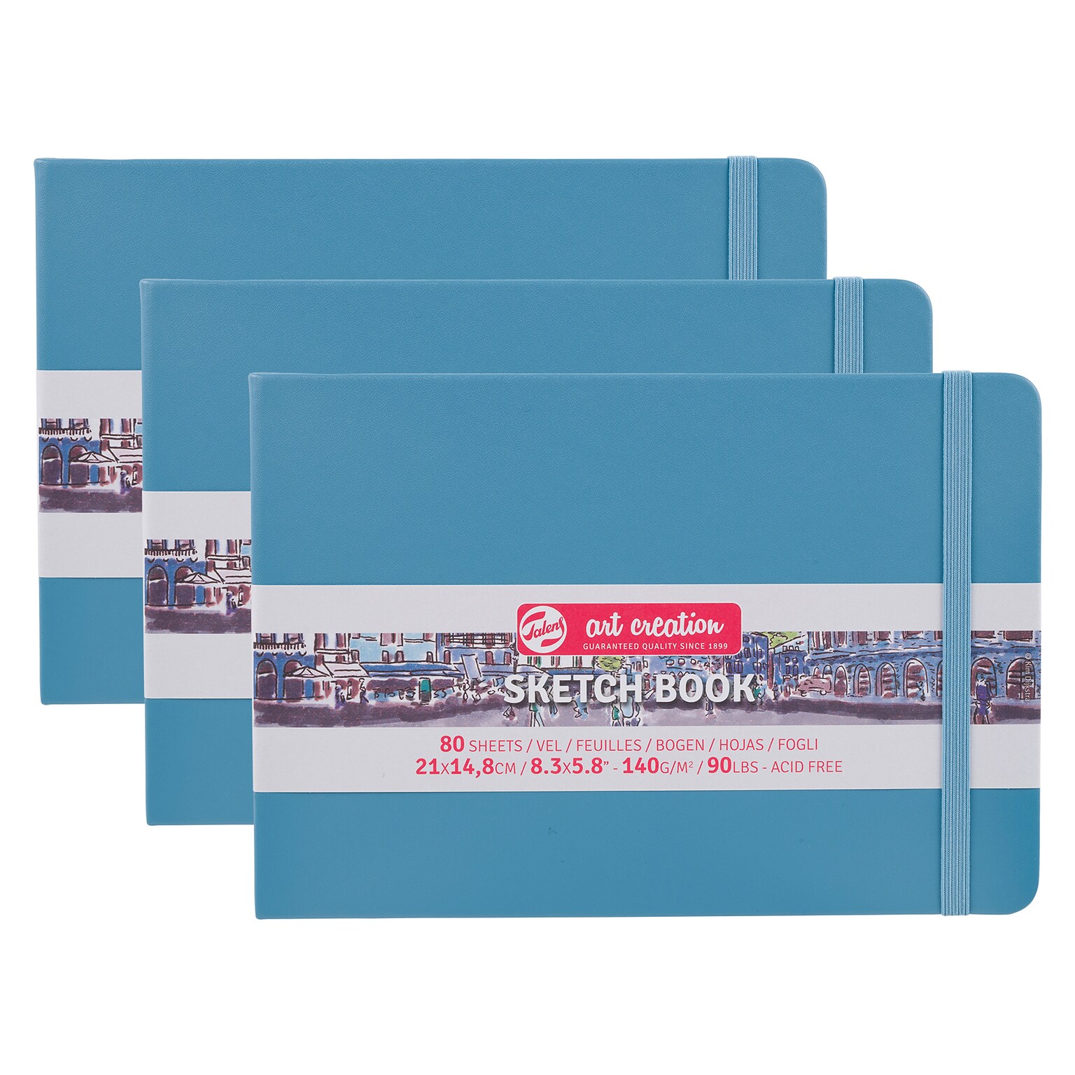 Talens Art Creation 8.3 x 5.8 Sketch Book, 80 Sheets/Book, 3/Bundle (TLN9314215M-3)