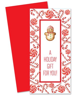 Great Papers! Peppermint & Candy Cane Holiday Money Cards Stationary Kit, 12/Pack (2025047)