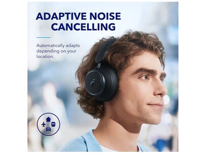 Soundcore Space Q45 Wireless Noise Canceling Headphones, Bluetooth, Black (A3040011)