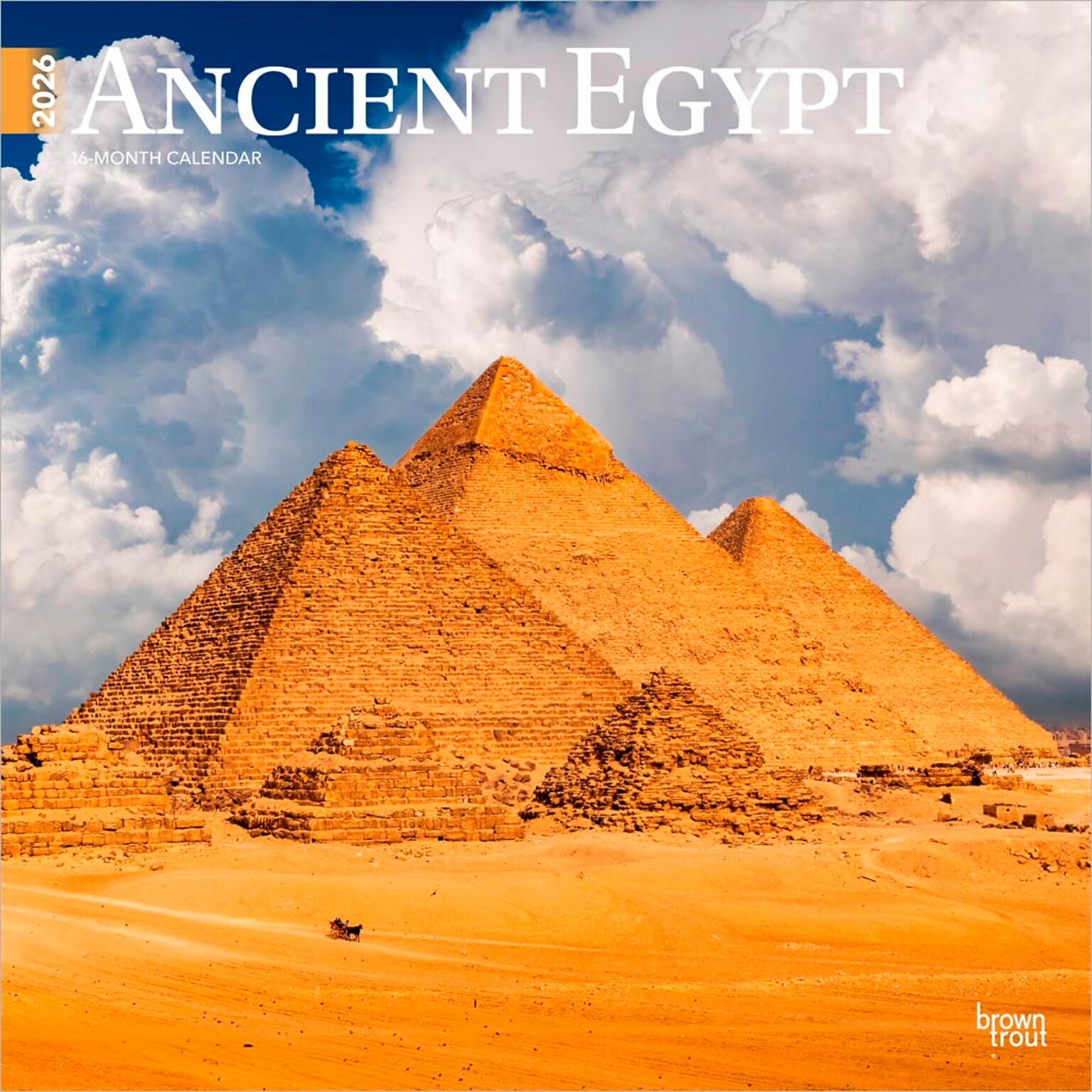 2026 BrownTrout Ancient Egypt 12 x 12 Monthly Wall Calendar (9798330702107)