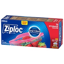 Ziploc Storage Bags, 1 Gal., 75/Box (314472)