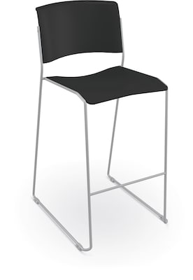 MooreCo Akt Stacking Student Stool, Black (56578-BLACK)