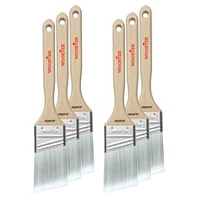 Wooster Brush Silver Tip 2 Polyester Angle Brush, 6/Box (0052210020)