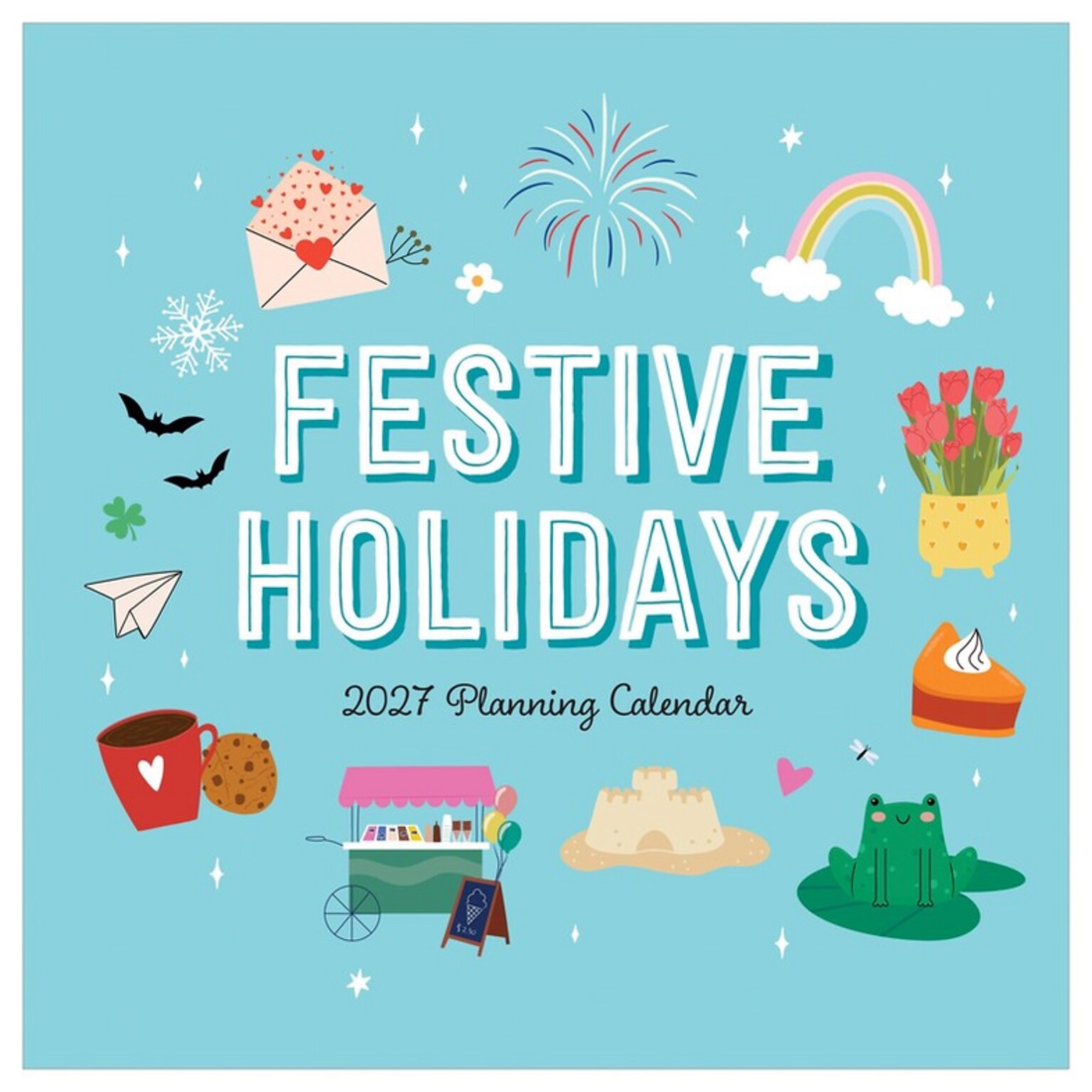 2027 TF Publishing Festive Holiday Themes 12 x 12 Monthly Wall Calendar, Multicolored (27-1146)