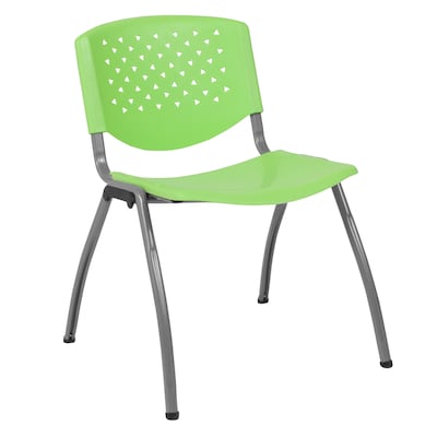 Flash Furniture HERCULES Series Plastic Stack Chair, Green (RUTF01AGN)